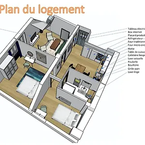 Apartment Elegant 3 Pieces - Parking, Thonon-les-Bains